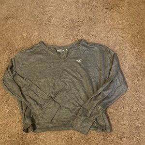 Gray loose pajama shirt